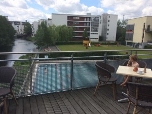 Bill-Bad Bistro Aussicht Schwimmbad Bergedorf