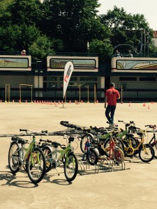 Rollschubahn Fahrradtraining Verkehrswacht